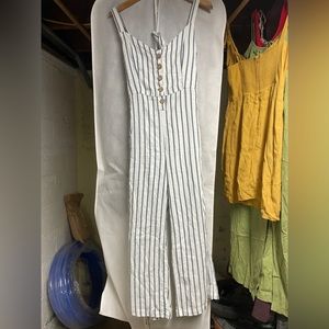 Vintage Havana striped jumpsuit open back size SMALL.